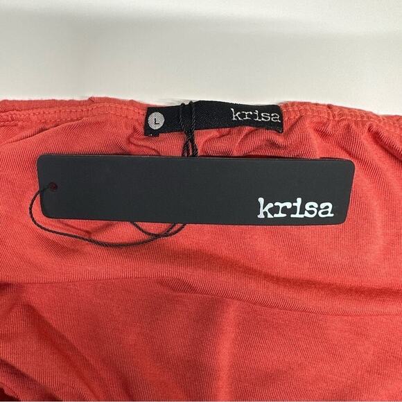 NWT | Krisa | Plunge Halter Flare Jumpsuit | Burnt Orange | Large - Picture 5 of 15